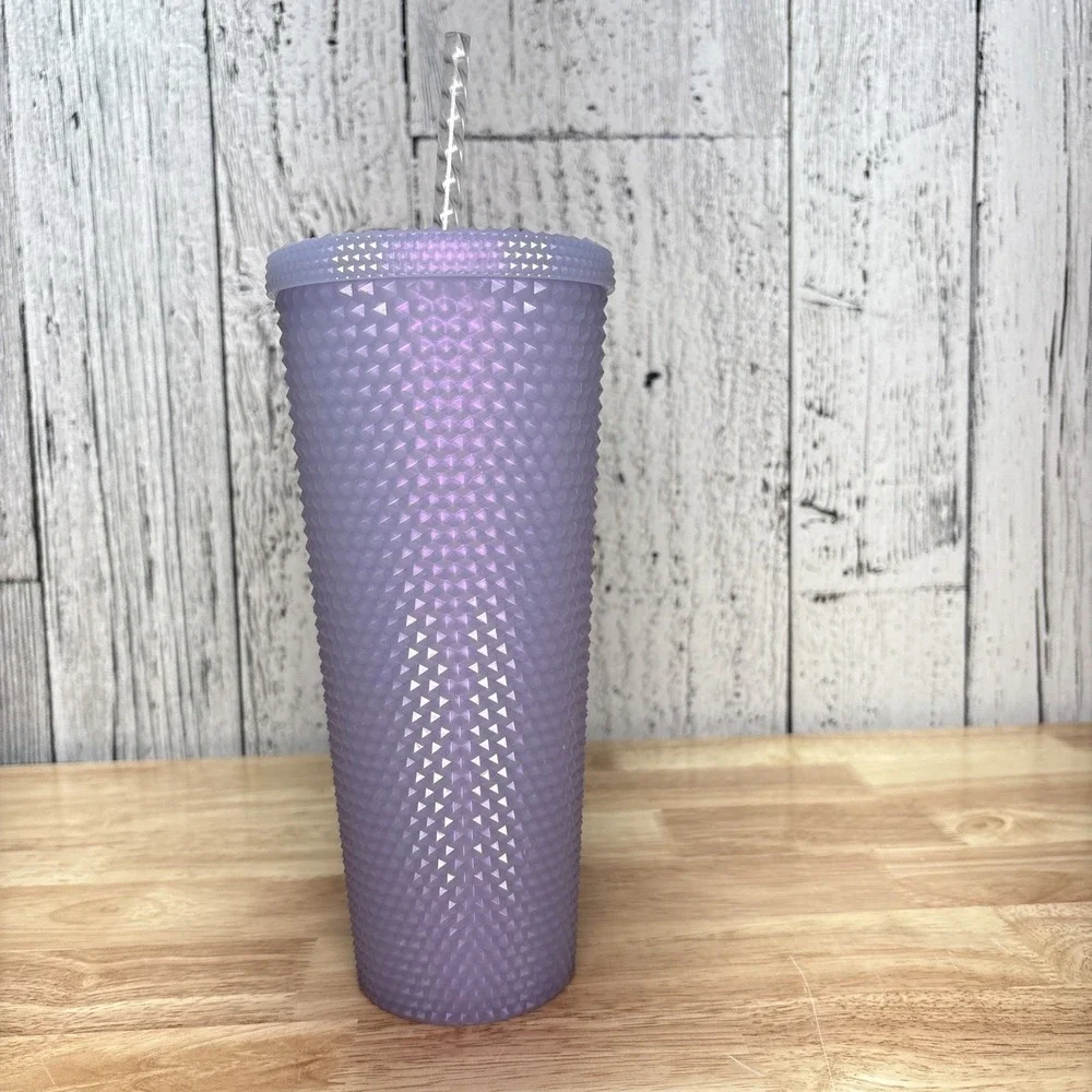 Starbucks Cup Tumbler Winter Holiday Icy Lilac Studded 24oz Venti